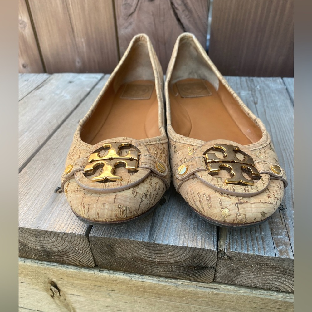 Tory Burch Cork Reva Slip Ons Ballerina Flats Womens 8 M - Picture 7 of 13